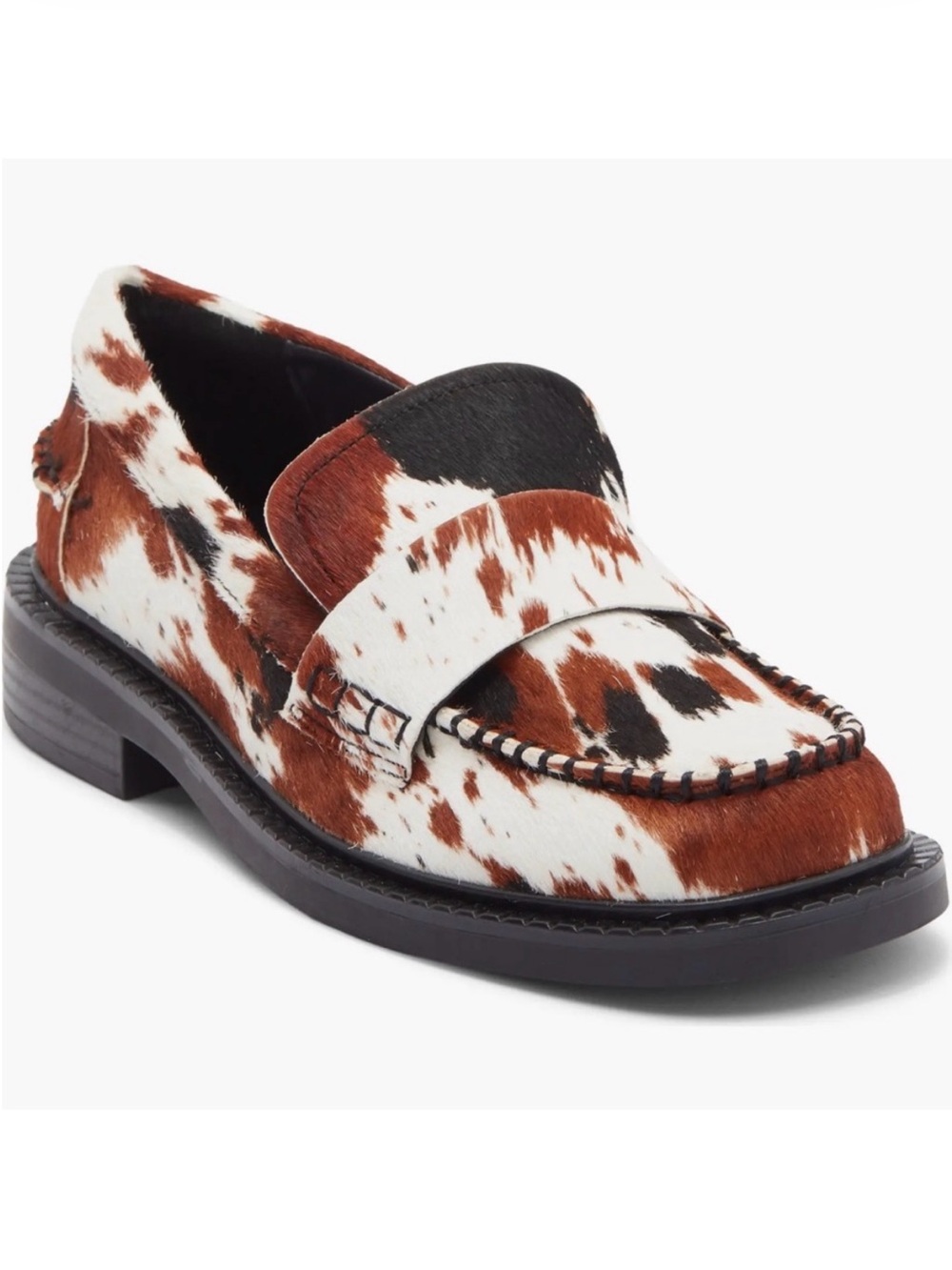NIB Steve Madden Brunoh black white brown loafers 8